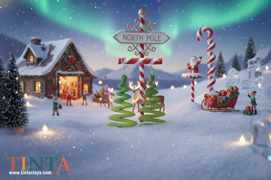 Zig-Zag Xmas Tree | Christmas Special | Polymer Clay Earring