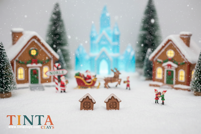 Mini Gingerbread House Stud | Christmas Special | Polymer Clay Earring