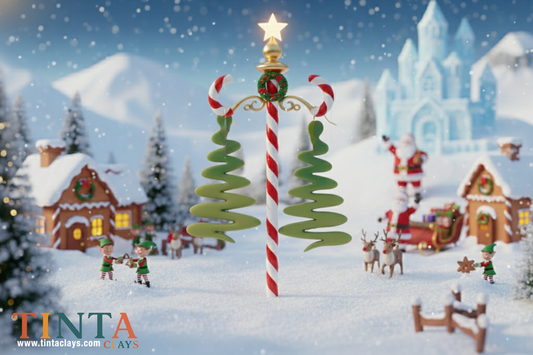 Zig-Zag Xmas Tree | Christmas Special | Polymer Clay Earring