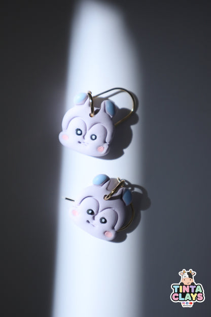Handmade Dancing Pony Earrings | Cute Blue Pony Polymer Clay Earrings | Kawaii Character-Inspired Jewelry