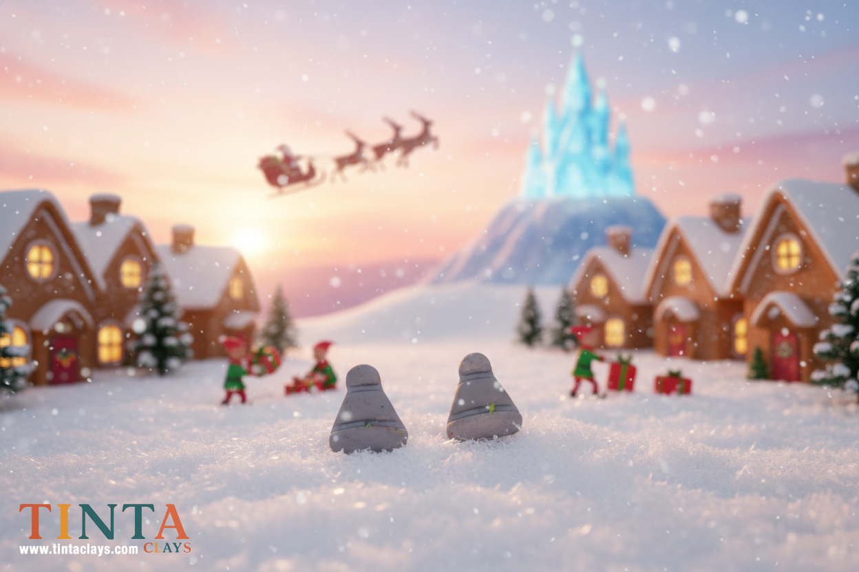 Extra Mini Hat Stud | Christmas Special | Polymer Clay Earring