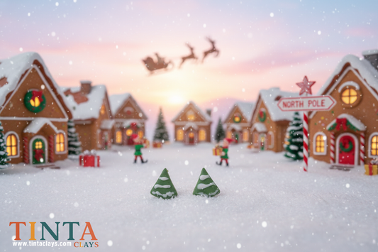 Mini Xmas Tree Stud | Christmas Special | Polymer Clay Earring