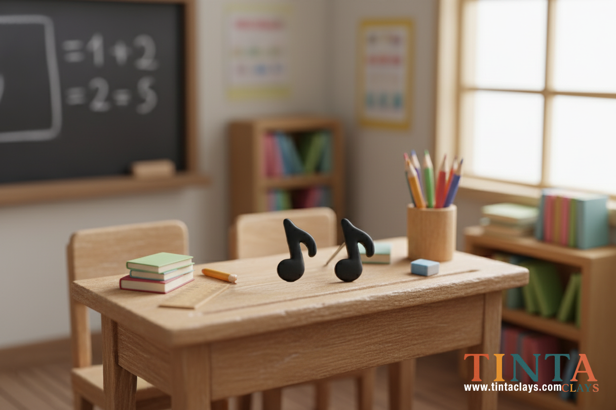 Musical Note Stud | BtS - Back to School | Polymer Clay Earring