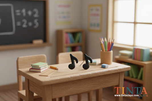 Musical Note Stud | BtS - Back to School | Polymer Clay Earring