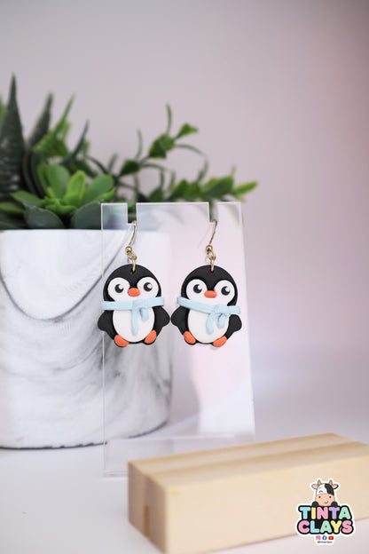 Adorable Winter Penguin Dangle | Animal Collection | Polymer Clay Earring