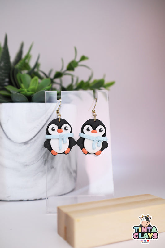 Adorable Winter Penguin Dangle | Animal Collection | Polymer Clay Earring
