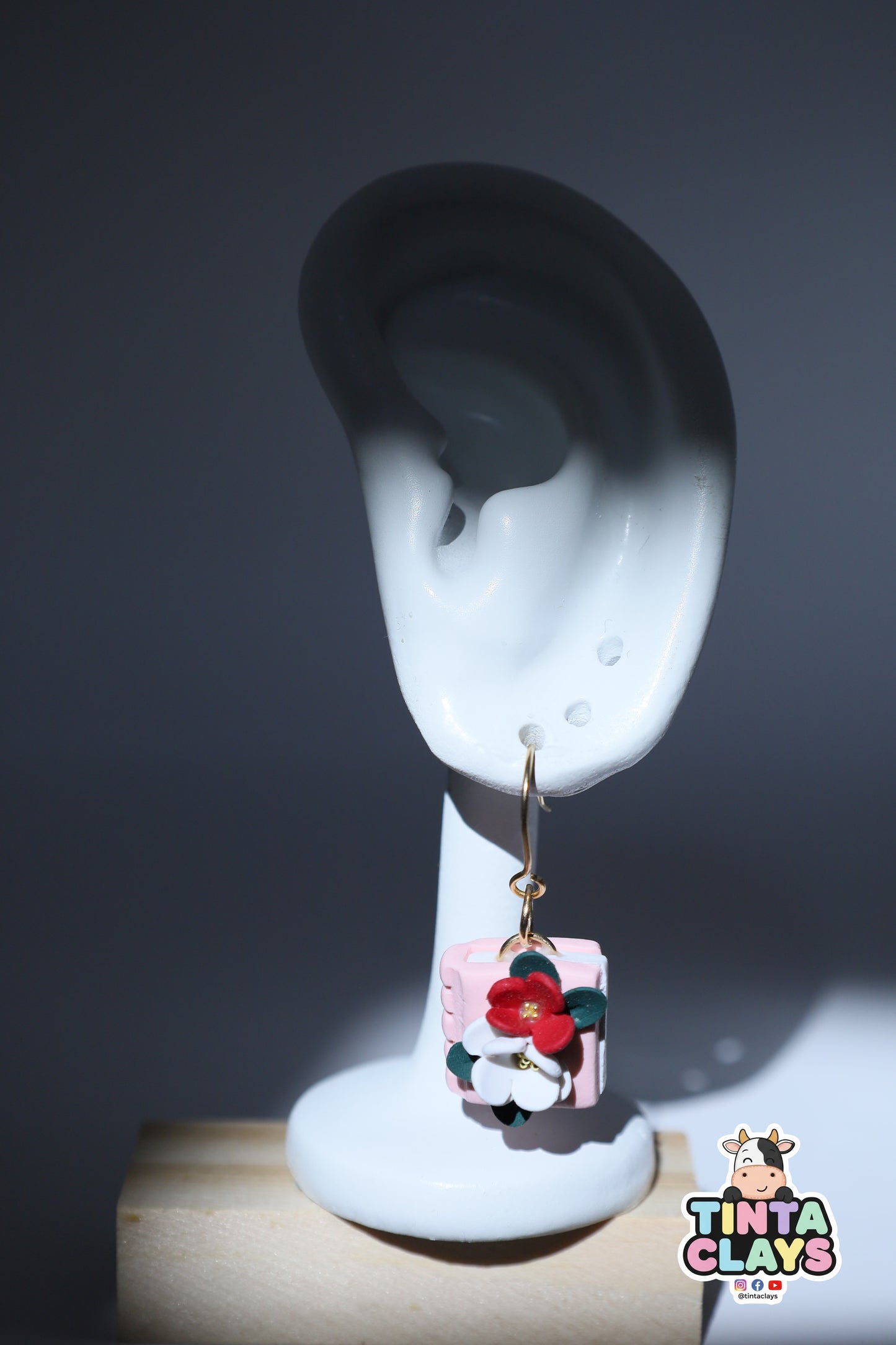 Mini Floral Book Drop Earrings | Everyday Special | Polymer Clay Earring