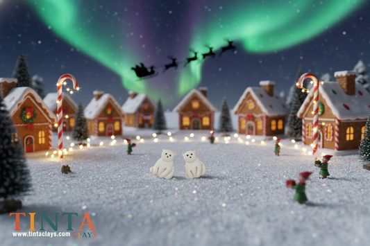 Polar Bear Stud | Christmas Special | Polymer Clay Earring