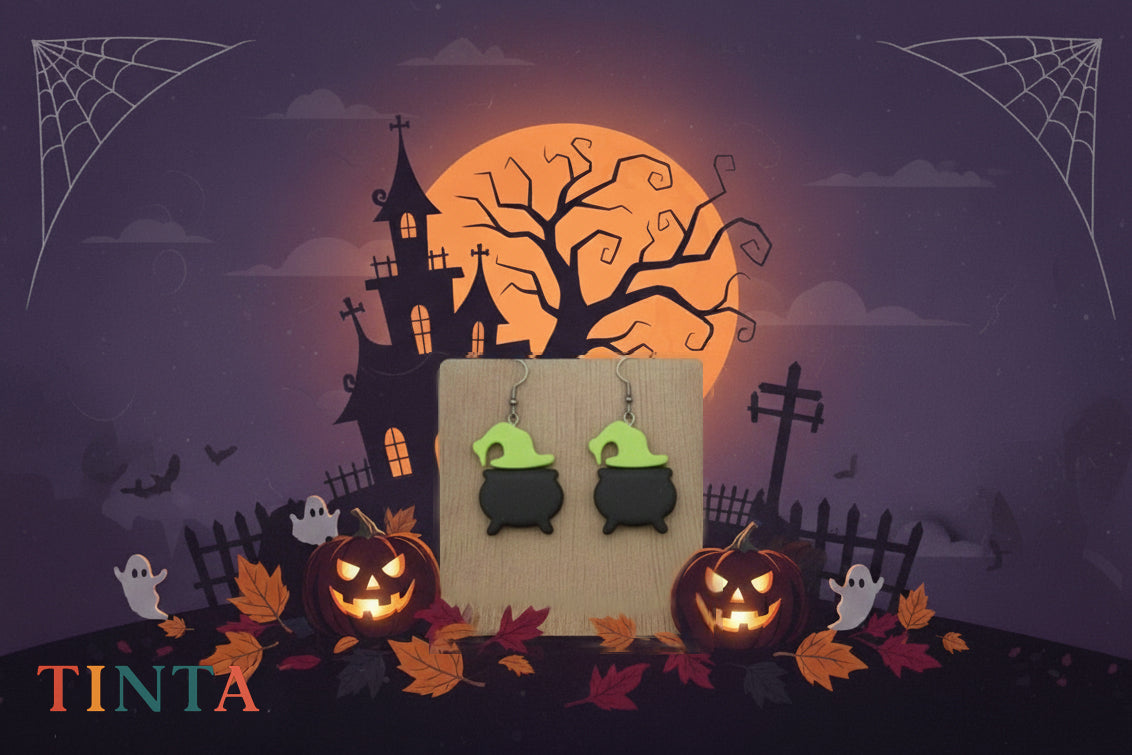 Witch Pot Dangles | Halloween Special | Polymer Clay Earring