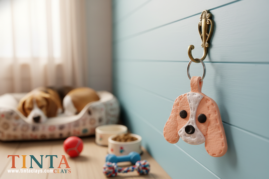 Leather Textured Beagle Dog Keychain