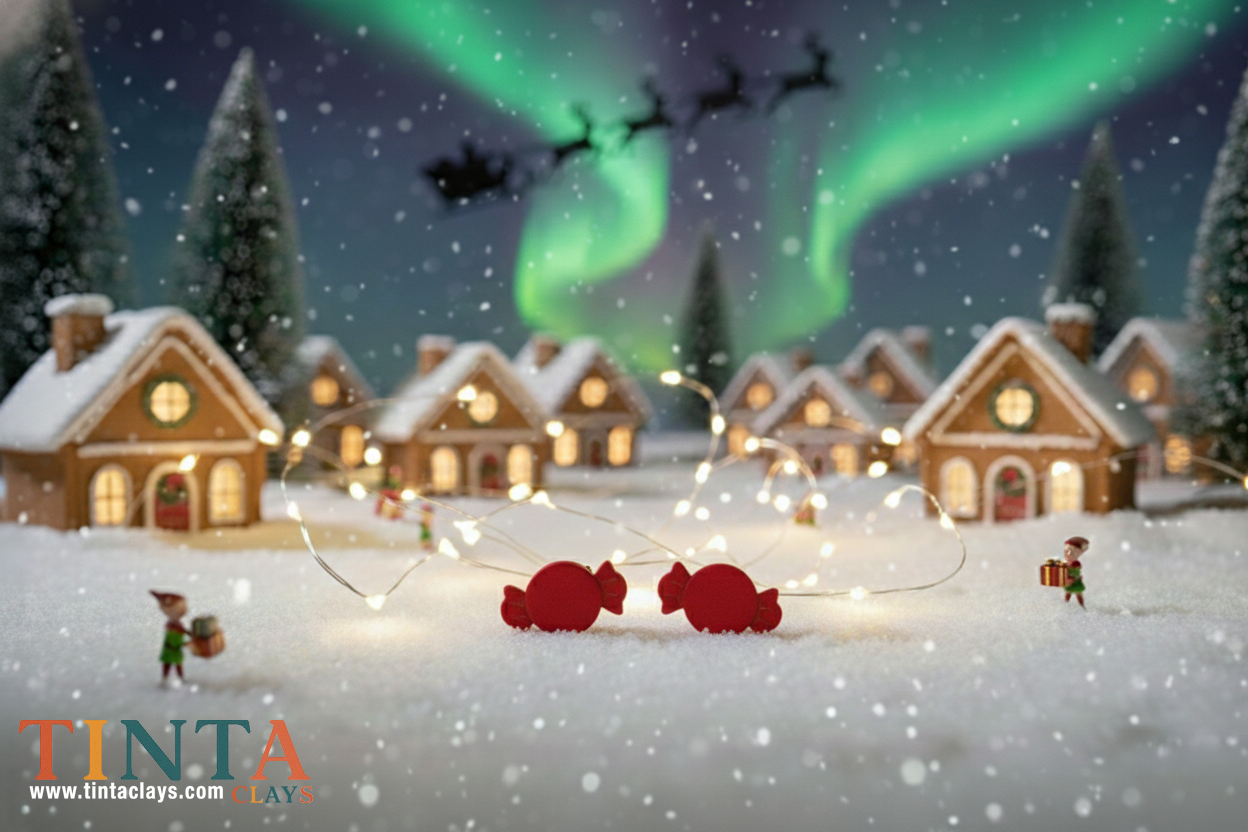 Red Candy Stud | Christmas Special | Polymer Clay Earring