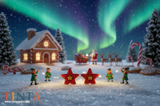 Red Star Stud | Christmas Special | Polymer Clay Earring