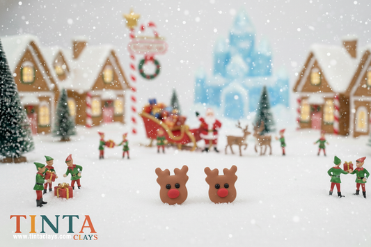 Red Nose Reindeer Stud | Christmas Special | Polymer Clay Earring