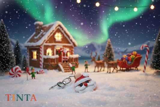 Santa Keychain | Christmas Bag Charm