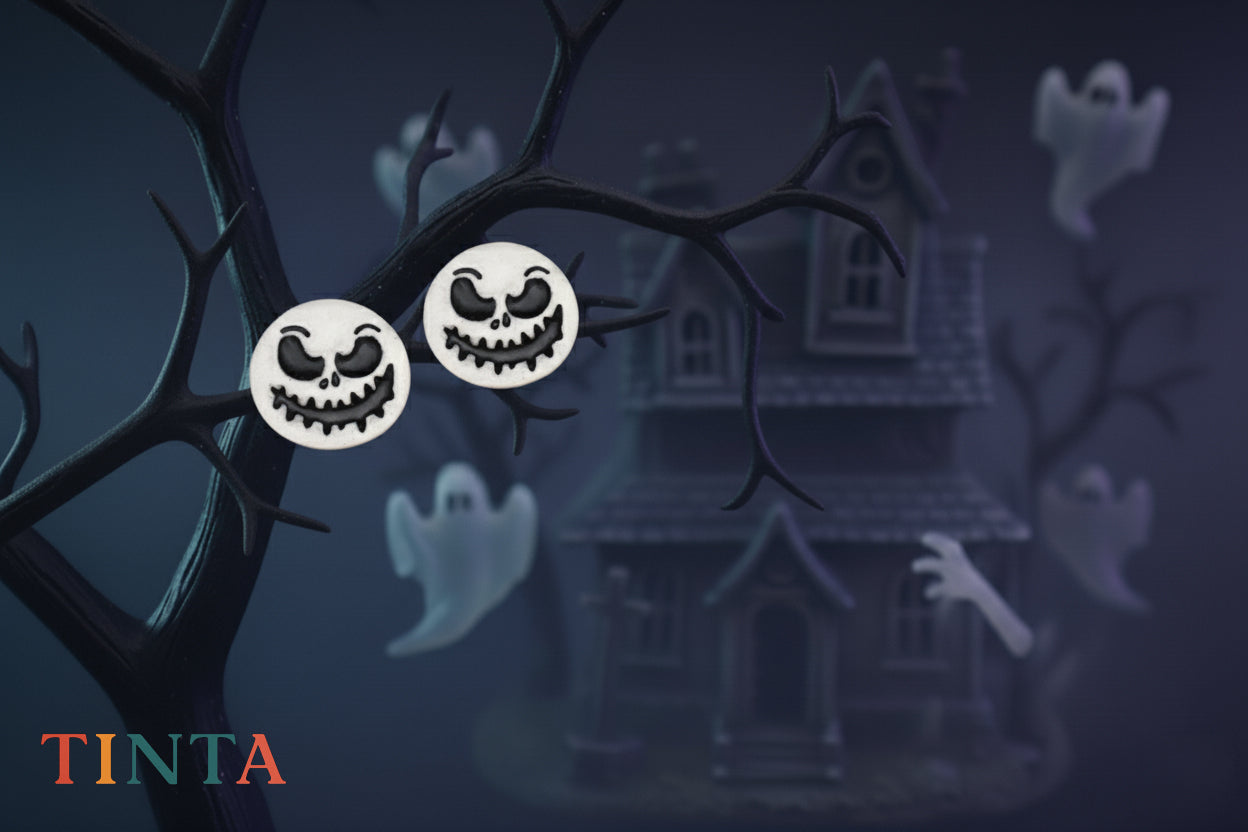 Scary Face Stud | Halloween Special | Polymer Clay Earring
