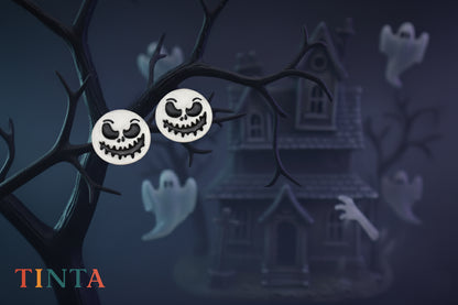 Scary Face Stud | Halloween Special | Polymer Clay Earring