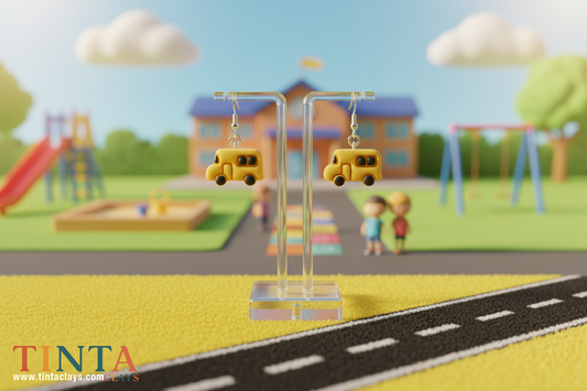 School Bus | BtS - Back to School | Polymer Clay Earring
