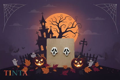 Scream Face Stud | Halloween Special | Polymer Clay Earring