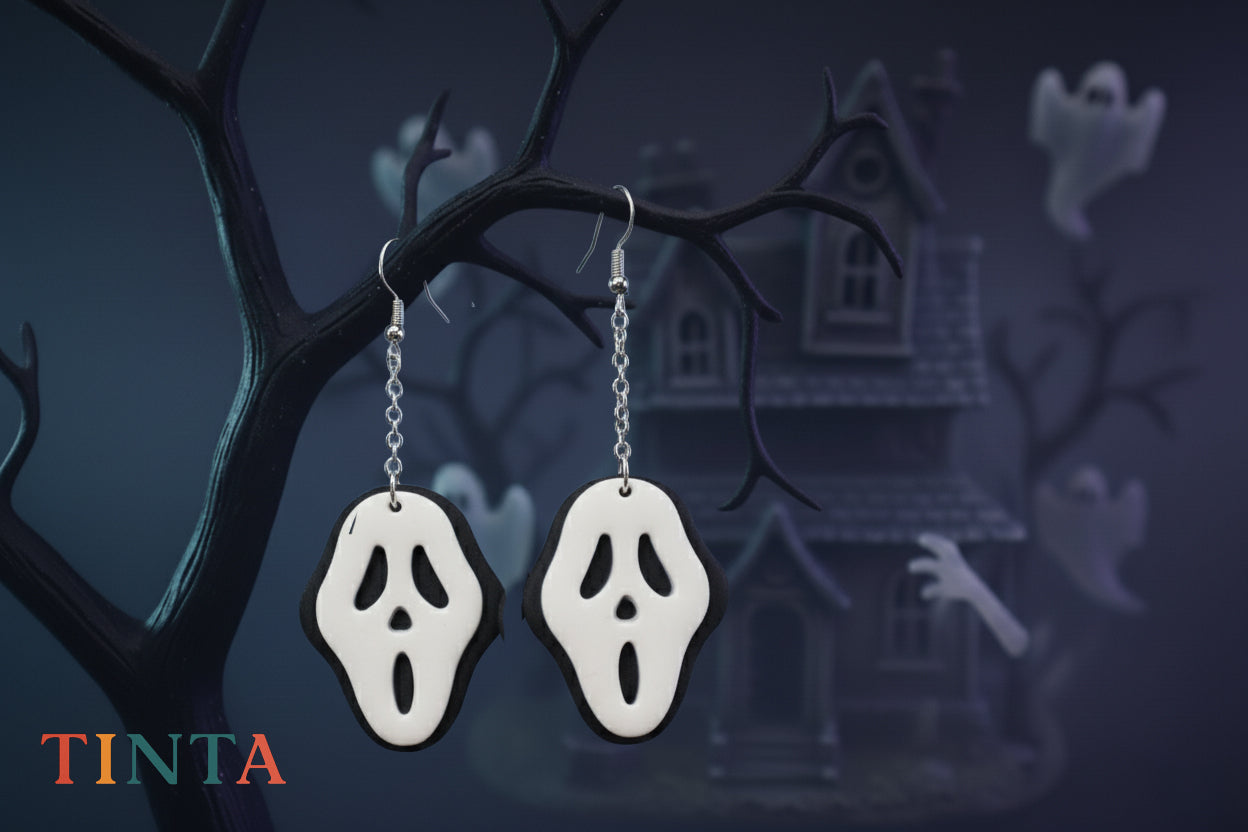 Scream Mask Dangles | Halloween Special | Polymer Clay Earring