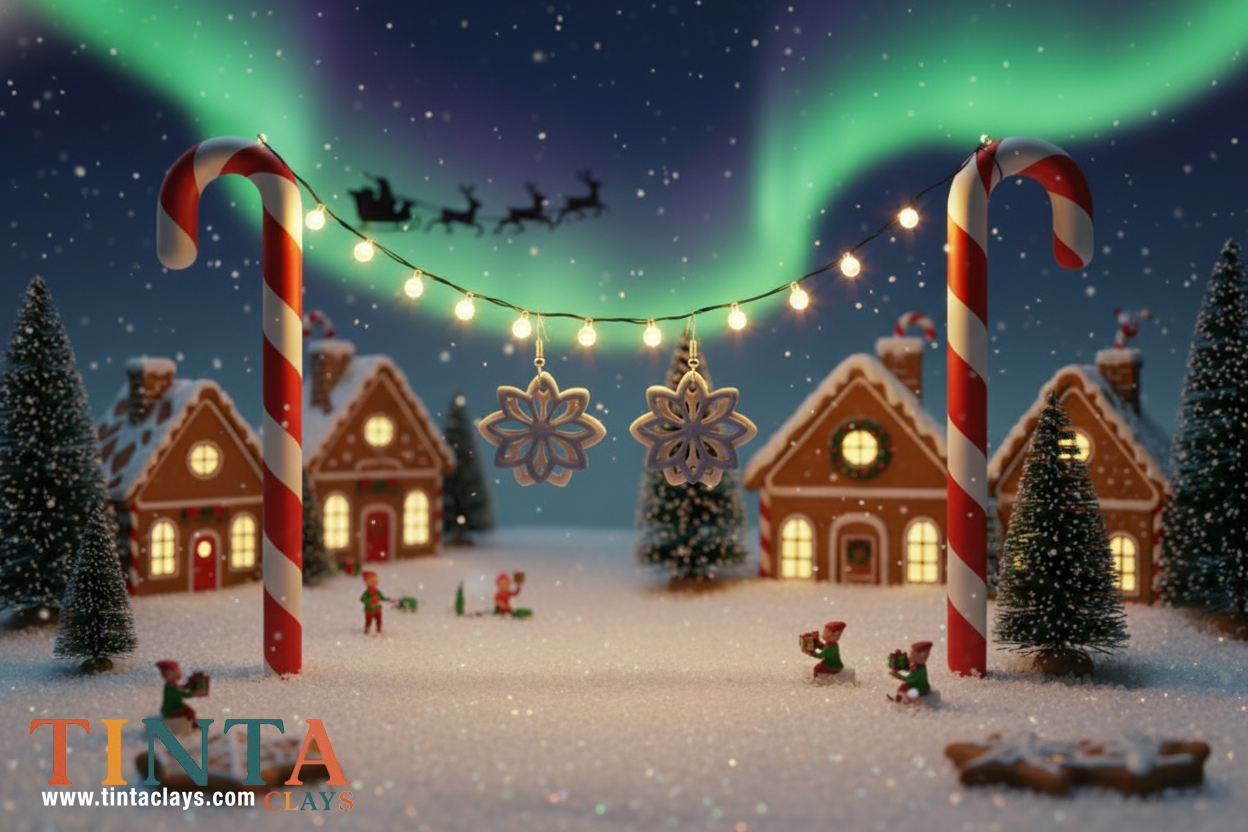 Winter Snowflake | Christmas Special | Polymer Clay Earring