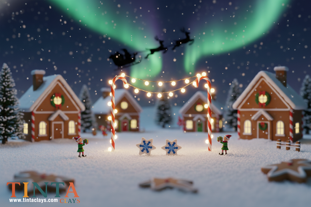 Winter Snowflake Stud | Christmas Special | Polymer Clay Earring