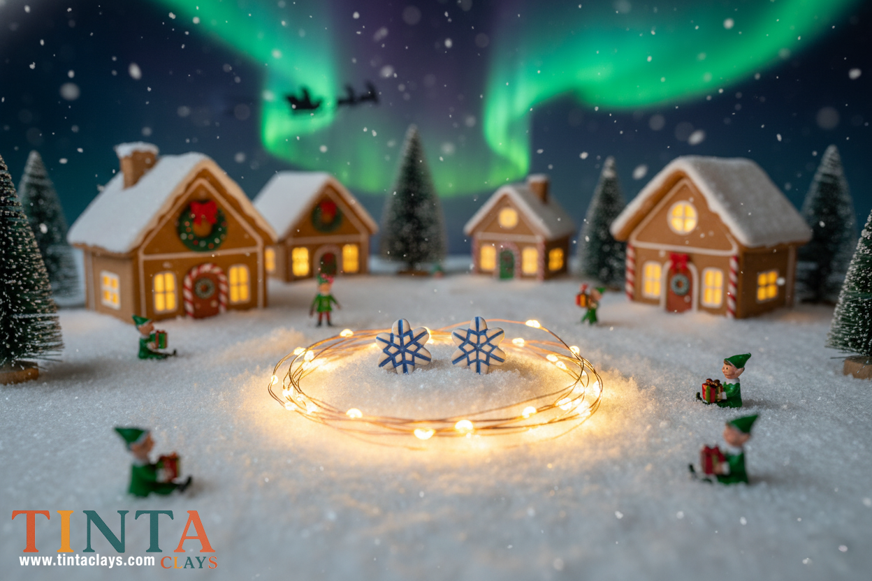 Minimal Line Snowflake | Christmas Special | Polymer Clay Earring