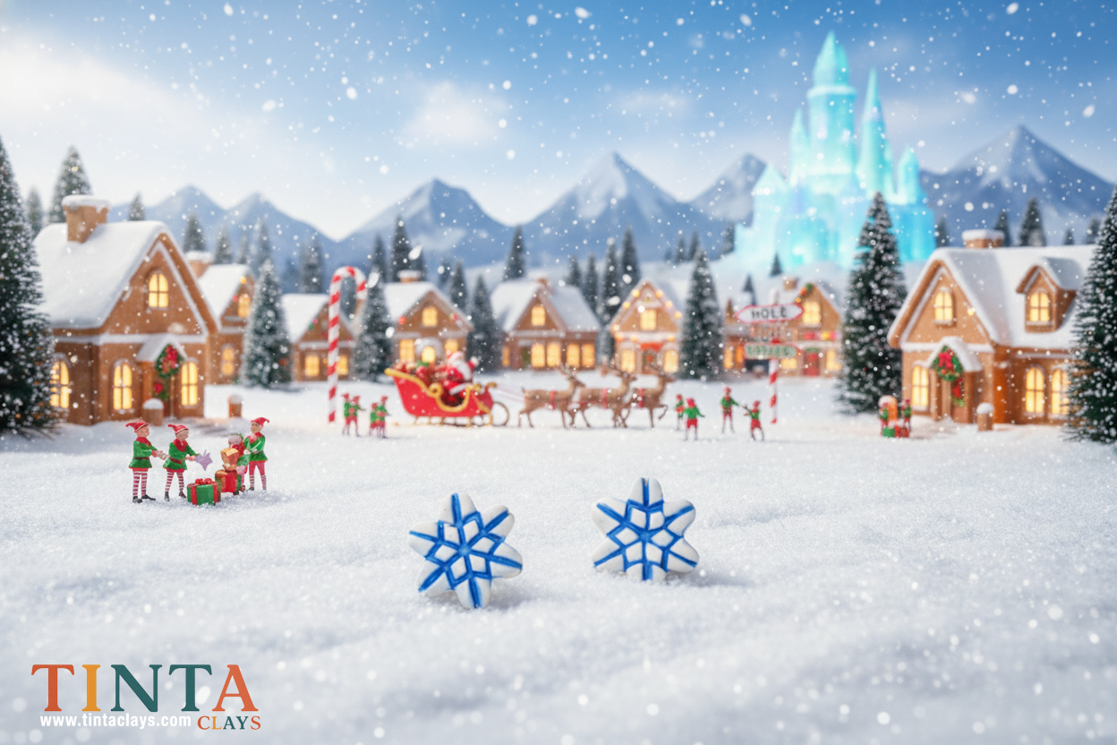 Minimal Line Snowflake | Christmas Special | Polymer Clay Earring