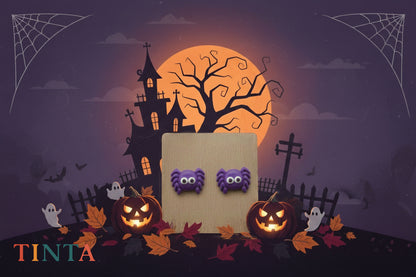 Spider Stud | Halloween Special | Polymer Clay Earring