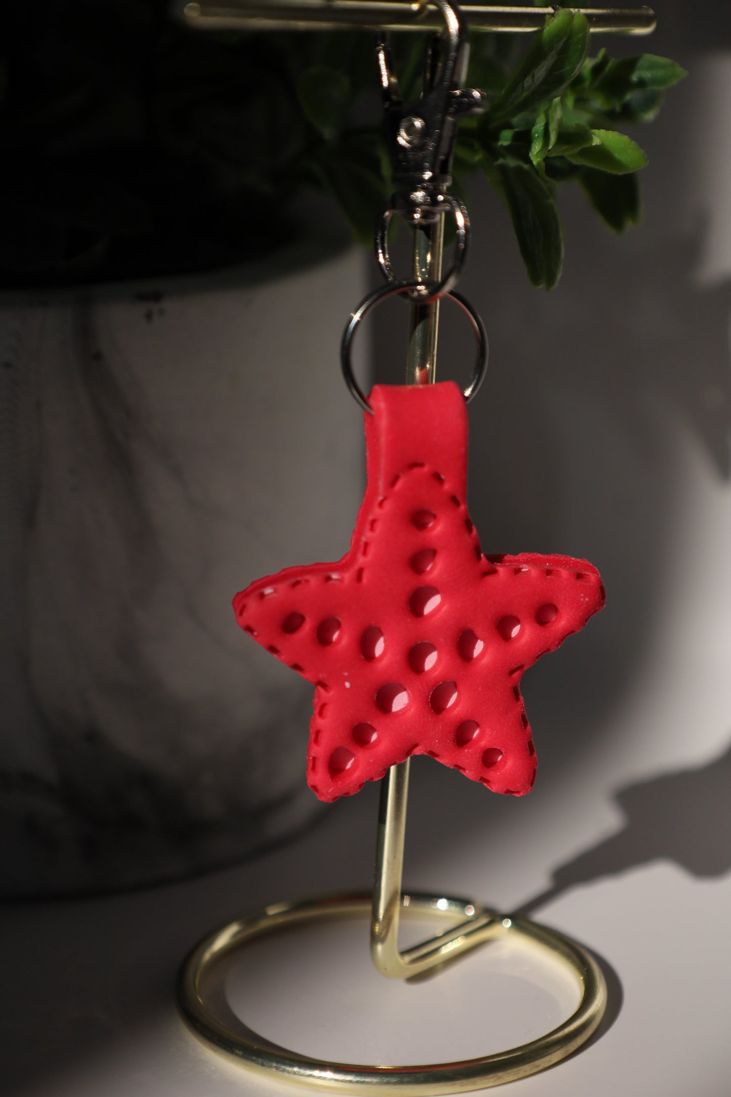 Cute Starfish Polymer Clay Keychain | Handmade Ocean Bag Charm | Tinta Clays