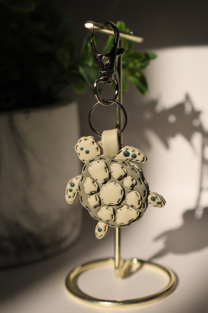 Cute Turtle Polymer Clay Keychain | Handmade Sea Turtle Bag Charm | Tinta Clays