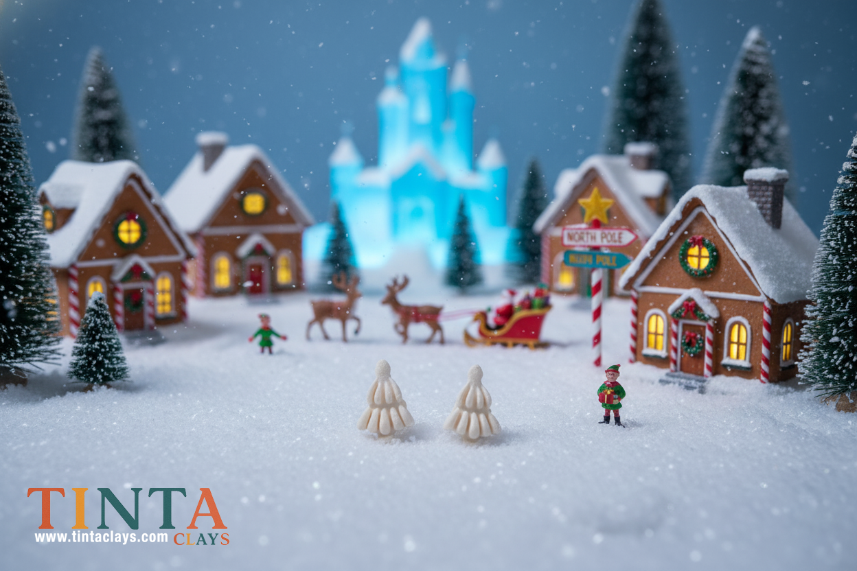 White Christmas Tree | Christmas Special | Polymer Clay Earring