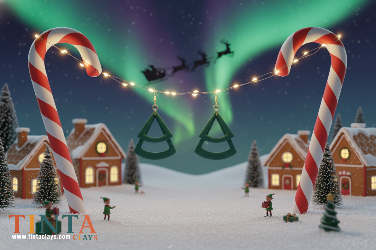 Minimalist Christmas Tree | Christmas Special | Polymer Clay Earring