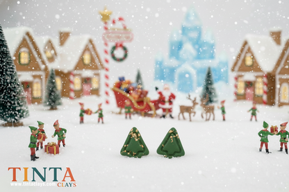 Xmas Outline Tree | Christmas Special | Polymer Clay Earring